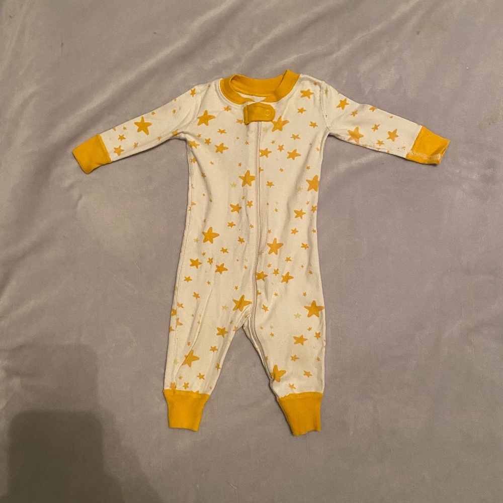 Moon & Back Yellow Stars Pajamas